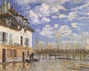 Alfred Sisley The Bark during the Flood,Port Marly (mk09) China oil painting reproduction